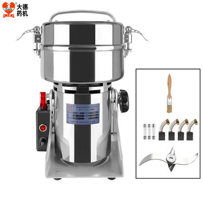 Kecepatan 25000rpm Stainless Steel Grain Grinder Perlindungan Overheat Mudah Bersih